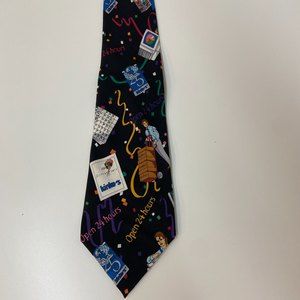 Vintage 1995 Nicole Miller Happy Anniversary Silk Tie